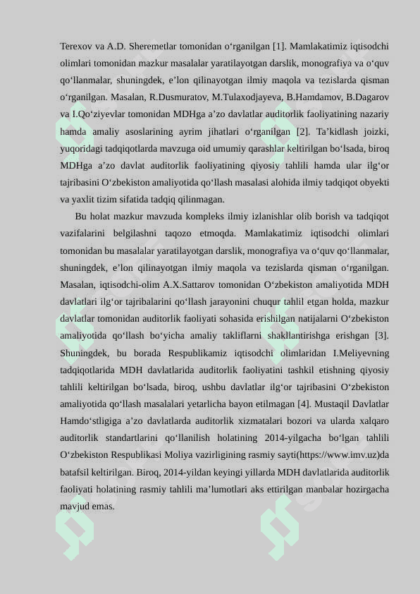 MDH MAMLAKATLARI TAJRIBASI 3