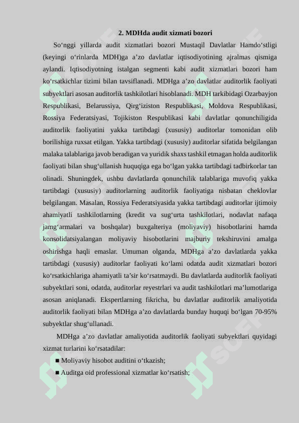 MDH MAMLAKATLARI TAJRIBASI 4