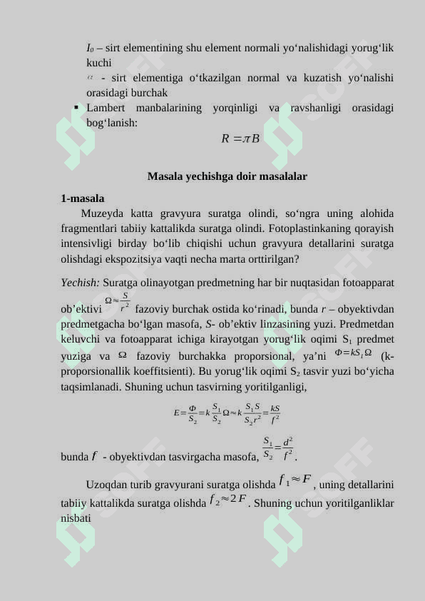 Fotometrik kattaliklar mustaqil ish 2