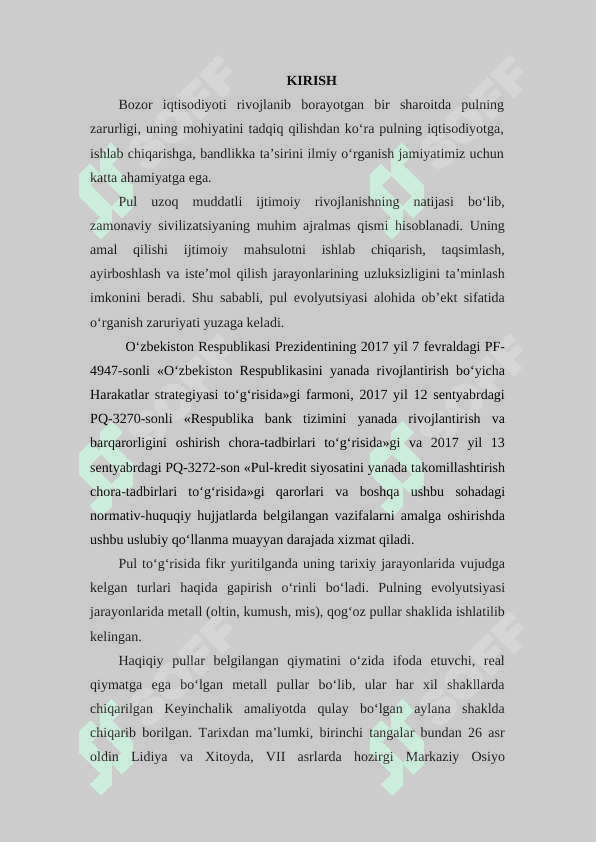 Qog‘oz pul va ularning iqtisodiyotdagi o‘rni 3
