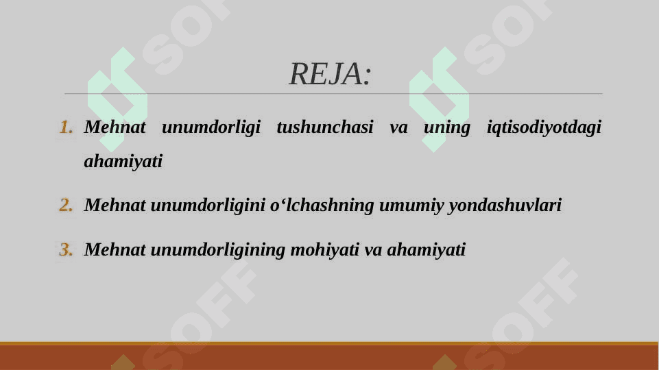 MEHNAT UNUMDORLIGI 2
