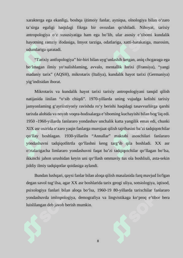 TARIXIY AXBOROT VA UNING XUSUSIYATLARI 8