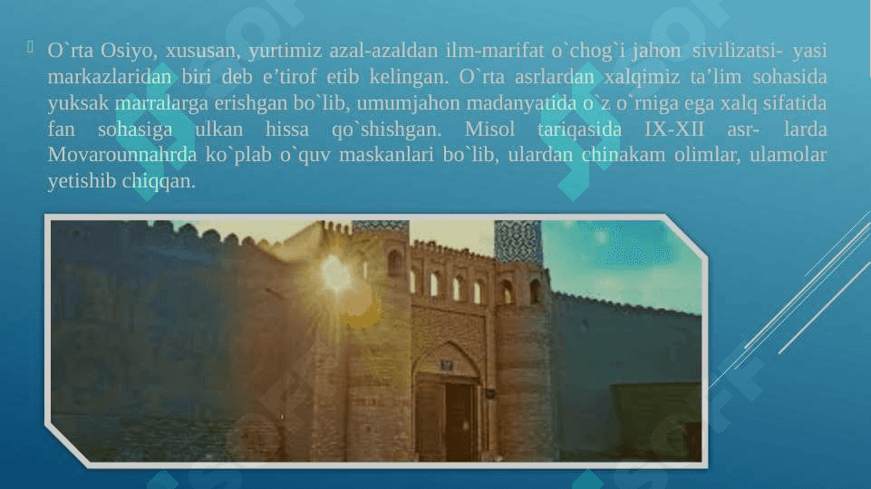 O'zbekistonda ta'lim sohasida amalga oshirilgan islohotlar 2