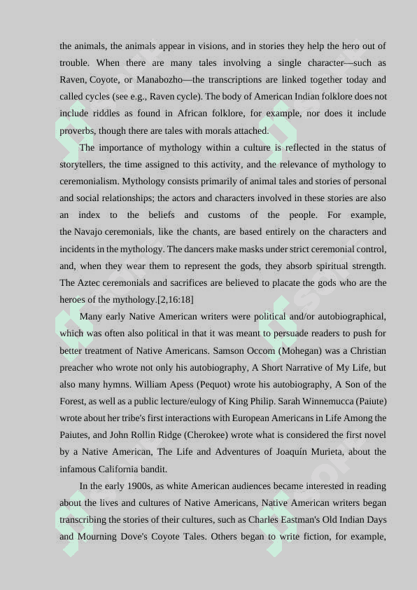 HISTORY OF NATIVE AMERICAN LITERATURE 7
