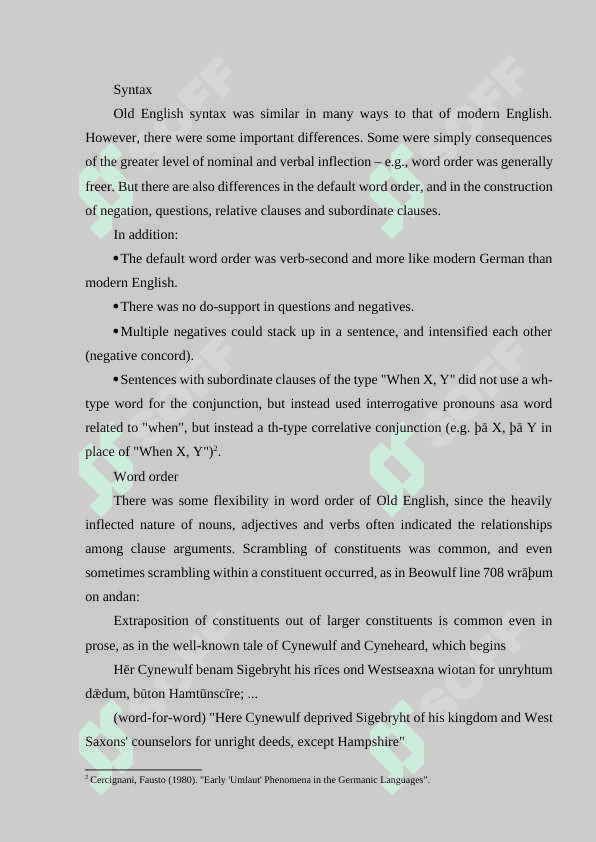 Old English grammar 6
