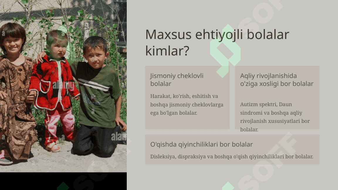Maxsus ehtiyojli bolalar uchun mos o'quv materiallari 3