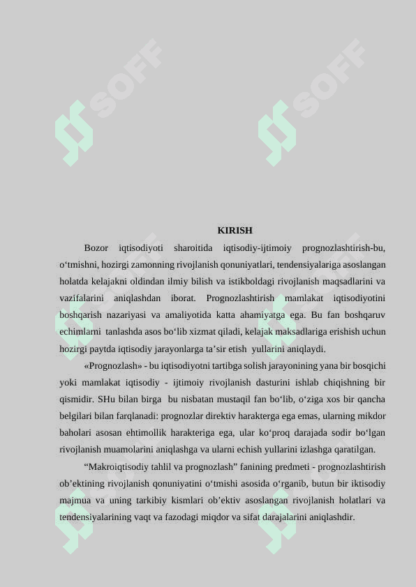IQTISODIY O'SISHNI PROGNOZLASH kurs ishi 2