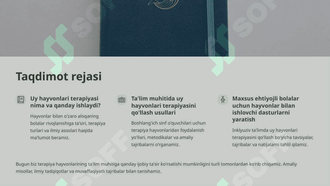 Ta'limda uy hayvonlari terapiyasidan foydalanish 2