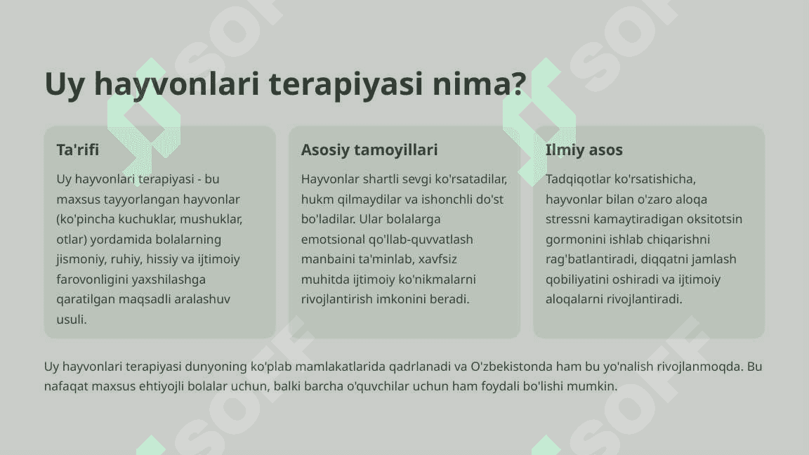 Ta'limda uy hayvonlari terapiyasidan foydalanish 3