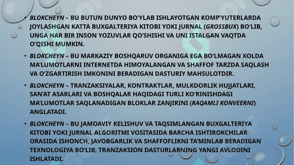 BLOKCHEYN VA MOLIYAVIY TEXNOLOGIYALAR 3