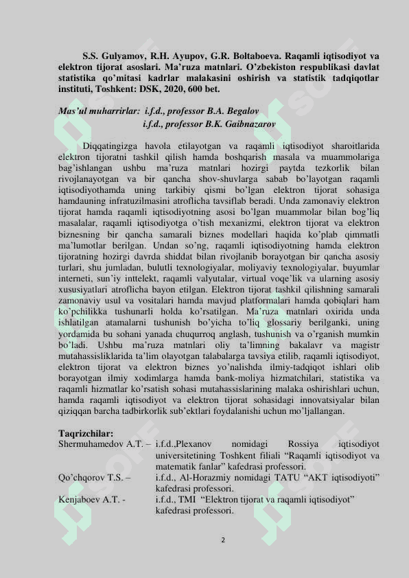 RAQAMLI IQTISODIYOT 2