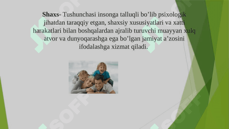 Shaxsni evolutsion jihatdan rivojlanishi 2