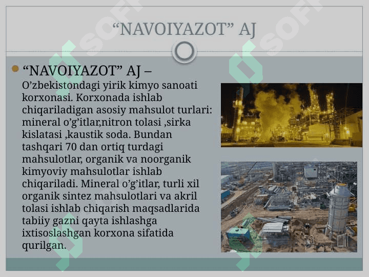 Navoiyazot” AJ 3