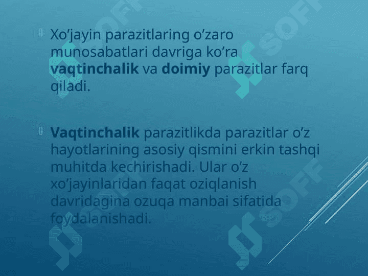 Parazitologiya asoslari, parazitlikning kelib chiqishi 7