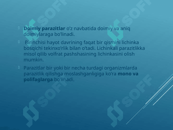Parazitologiya asoslari, parazitlikning kelib chiqishi 8