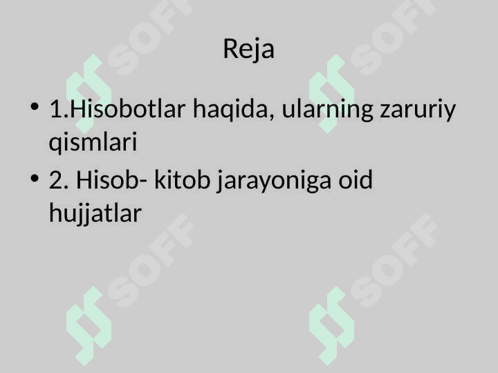 Moliya hisob-kitob jarayoni bo‘yicha hujjatlar turlari 2