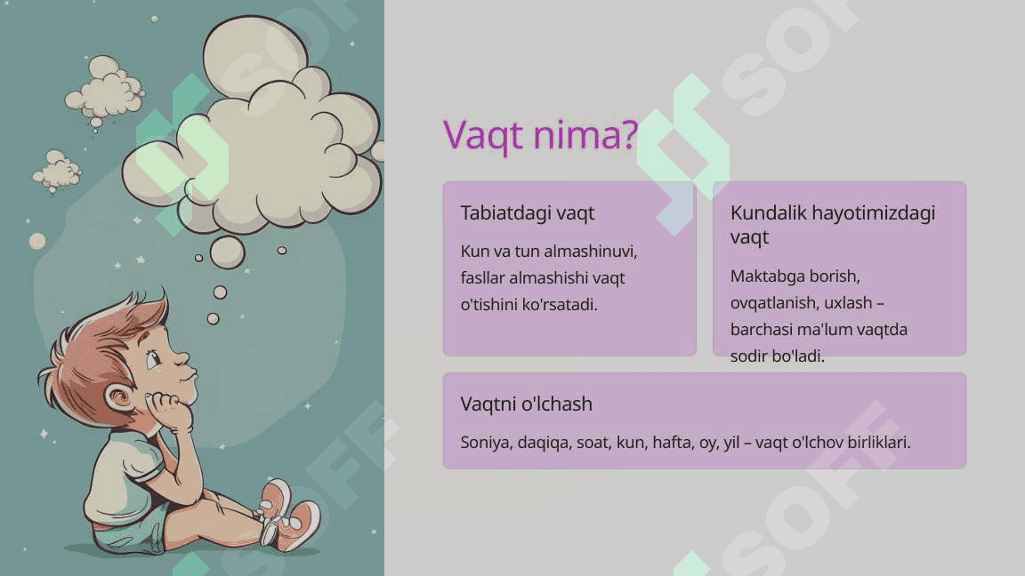 Boshlang'ich matematikada Vaqtni o'lchash va soatni o'rganish 3