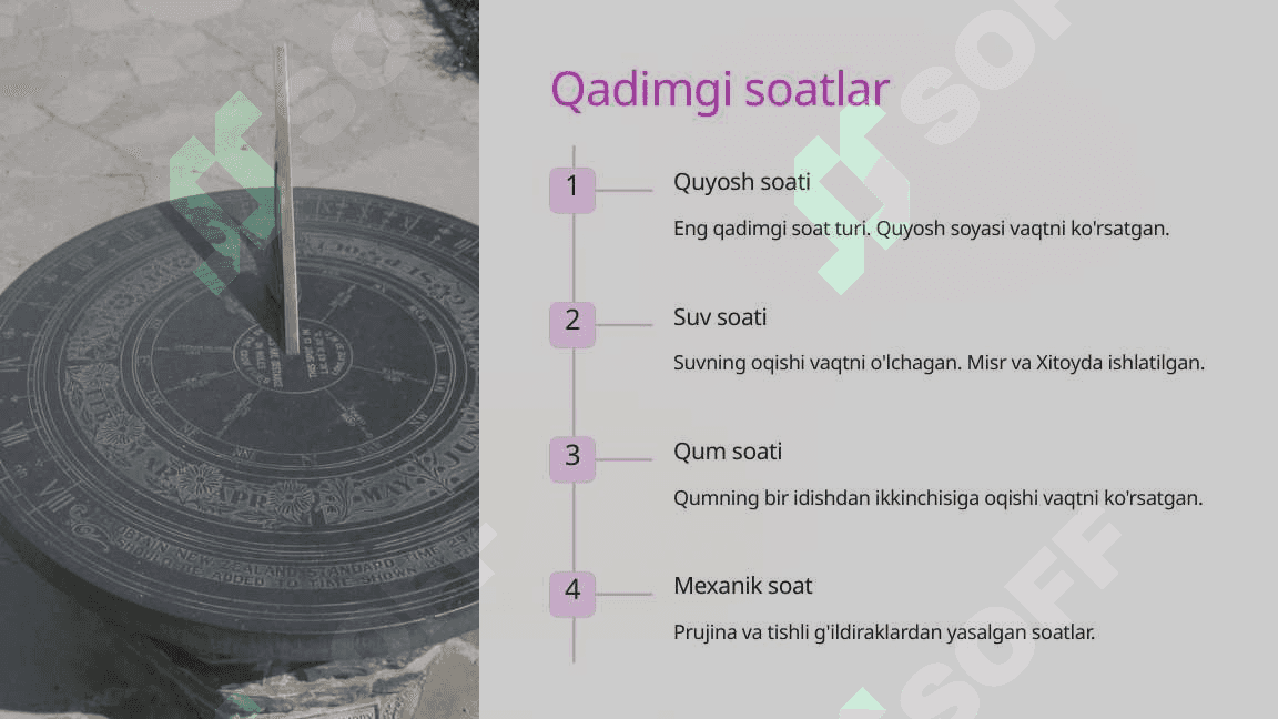 Boshlang'ich matematikada Vaqtni o'lchash va soatni o'rganish 4