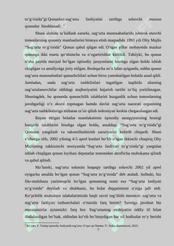 SUG'URTA FAOLIYATI VA UNING RIVOJLANISH XUSUSIYATLARI 7