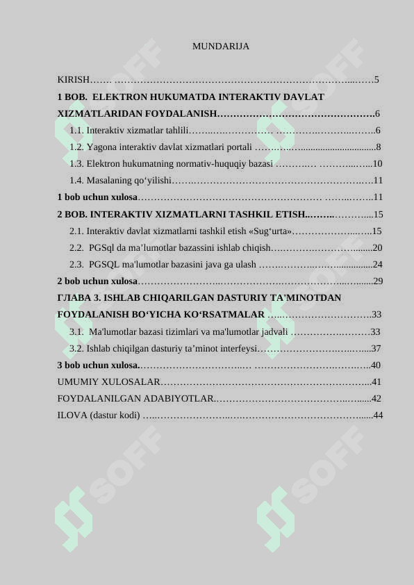 “Sug‘urta” sohasida davlat interaktiv xizmatlarini loyihalashtirish Mavzusidagi Loyiha ishi 4