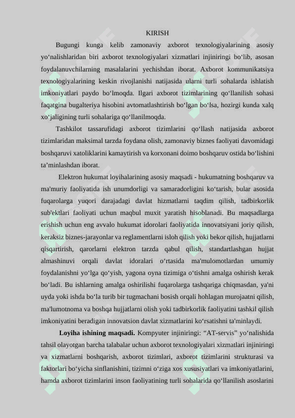 “Sug‘urta” sohasida davlat interaktiv xizmatlarini loyihalashtirish Mavzusidagi Loyiha ishi 5