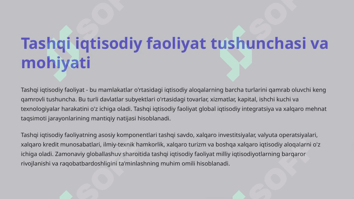 Davlatning tashqi iqtisodiy faolyatini tartibga solish siyosati 3