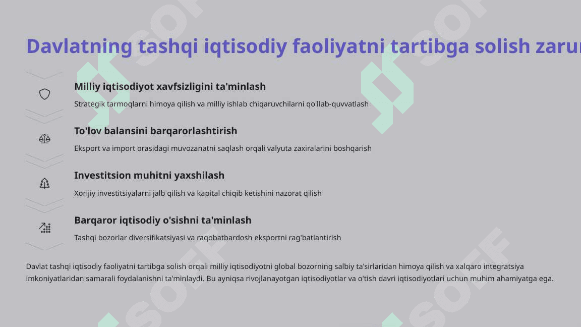Davlatning tashqi iqtisodiy faolyatini tartibga solish siyosati 4