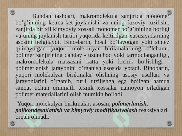 Polimerlar sintezi - Полимэрлар синтэзи 4