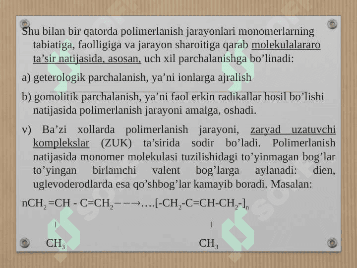 Polimerlar sintezi - Полимэрлар синтэзи 7