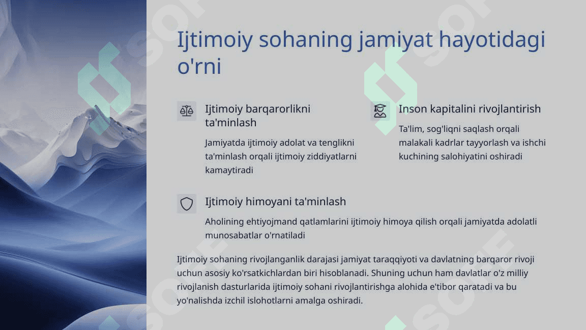 Jamiyatning ijtimoiy sohasi va davlatning ijtimoiy siyosati 4