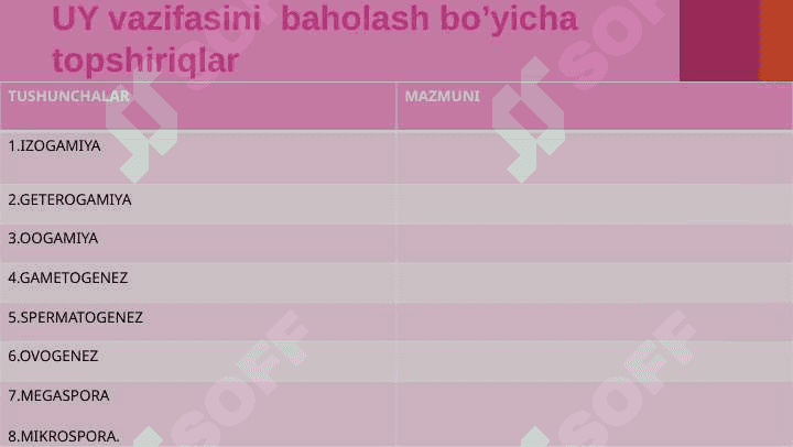 ORGANIZMLARNING JINSIY  KO’PAYISHI 7