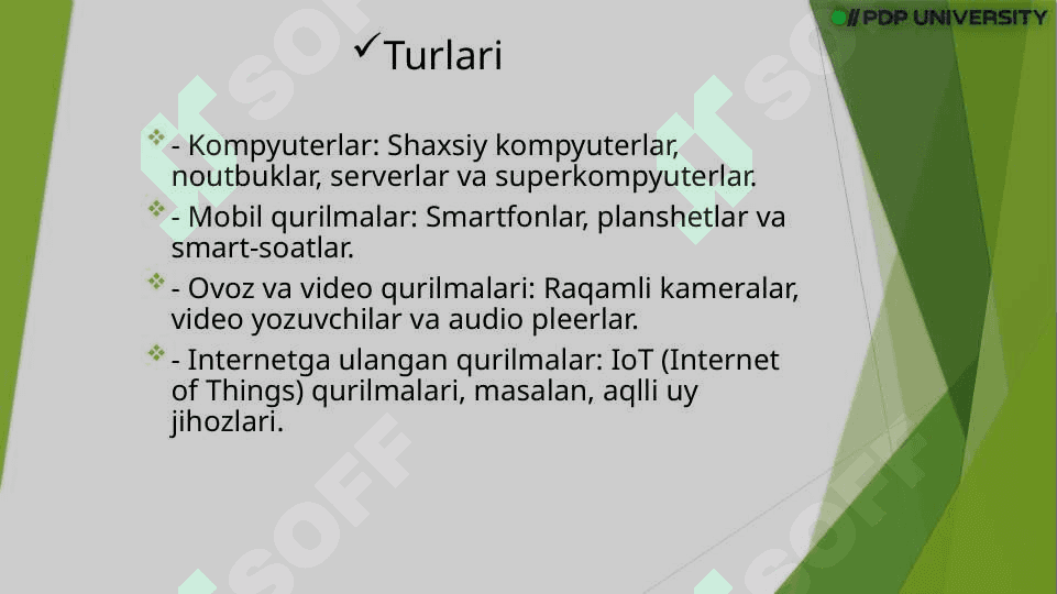 RAQAMLI QURILMALAR slayd 5