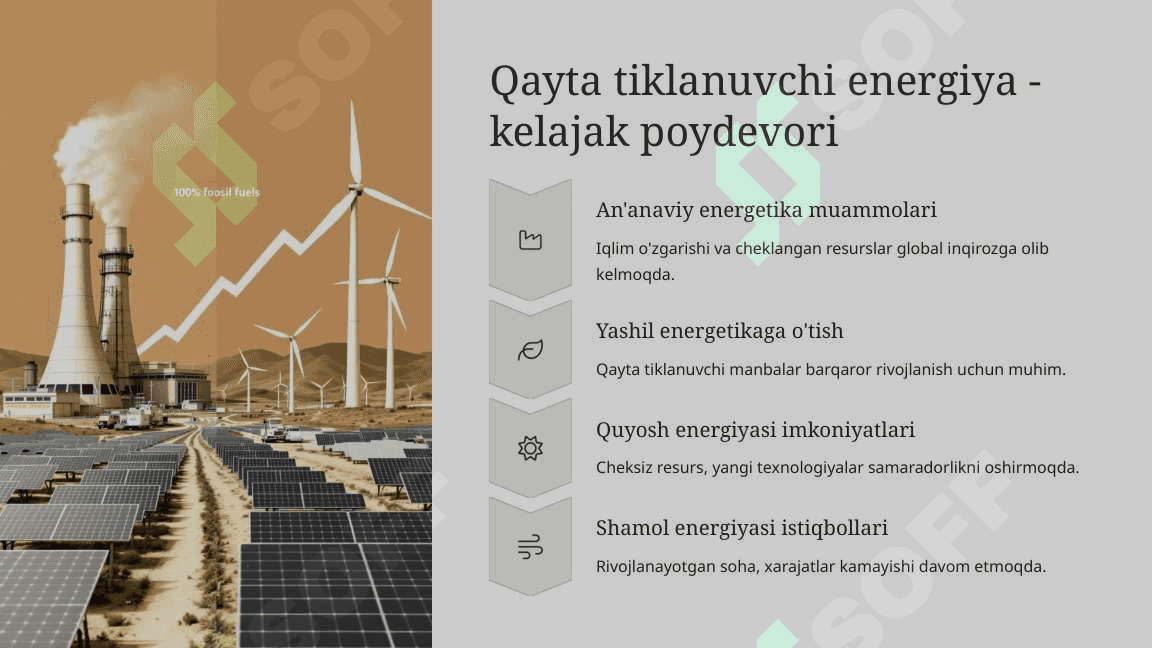 Quyosh va shamol energetikasida innovatsion yondashuvlar 2