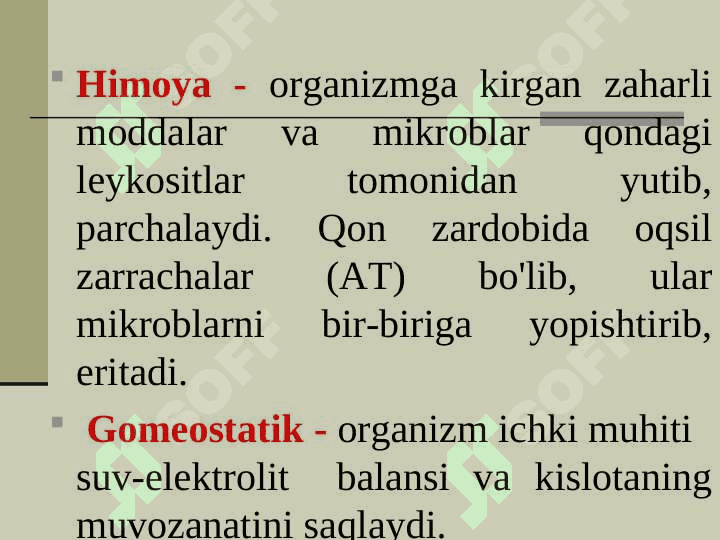 MAVZU: QON  TOMIR  VA  LIMFA  TIZIMI slayd 6