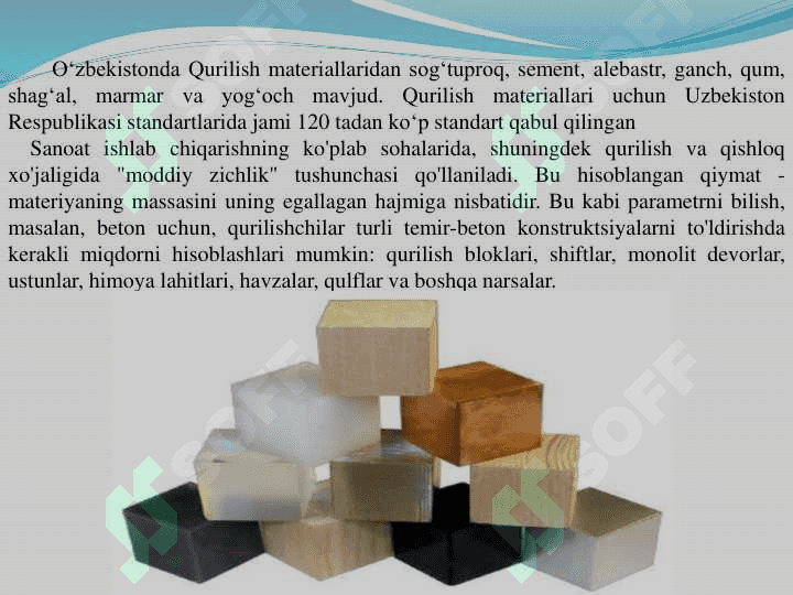 Qurilish materiallarining haqiqiy va oʻrtacha zichligini aniqlash 4
