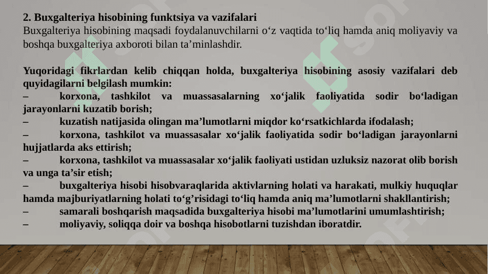 Mavzu: Buxgalteriya hisobining predmeti va metodi  slayd 7