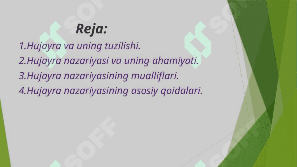 Hujayra nazariyasini yaratilish tarixi 2