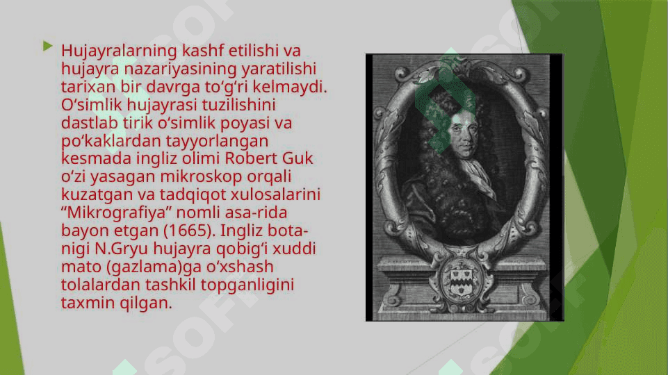 Hujayra nazariyasini yaratilish tarixi 7