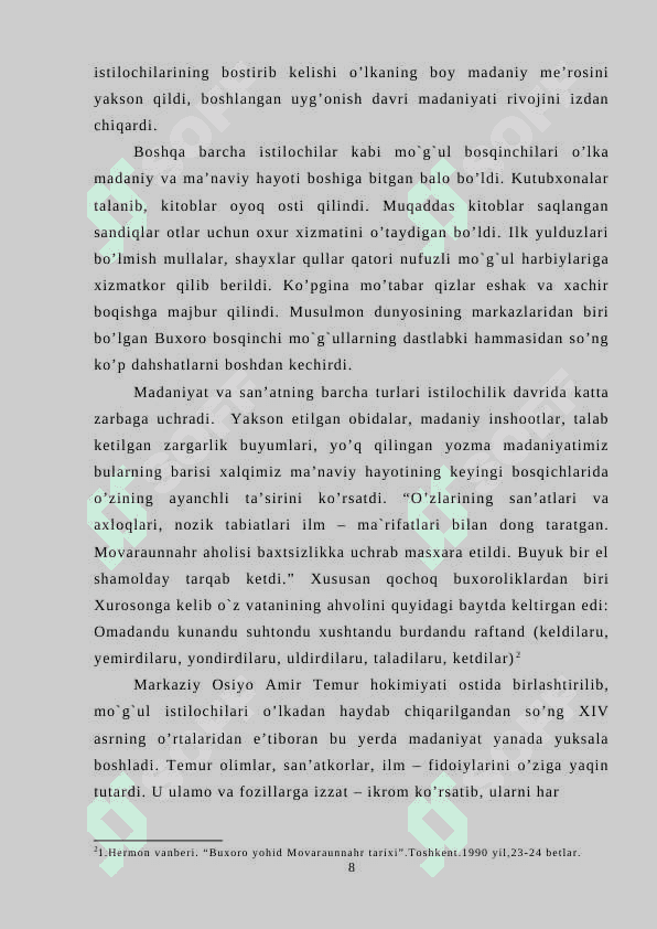 XX ASRNING 60-80 YILLARIDA O'ZBEKISTONDA FAN VA MADANIYAT 8