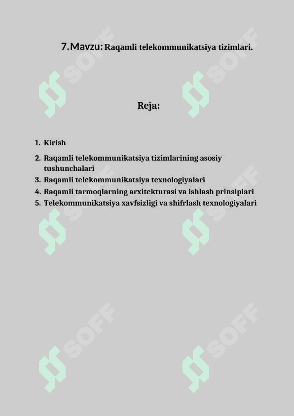 Telekommunikatsiya tarmoqlarini loyihalashtiris 2