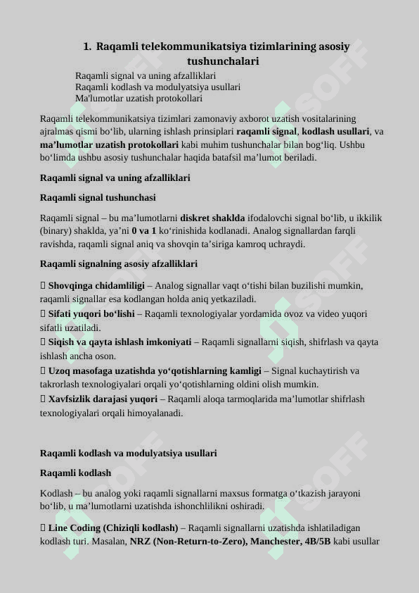 Telekommunikatsiya tarmoqlarini loyihalashtiris 4
