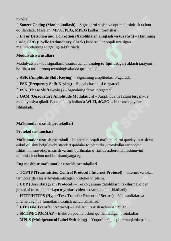 Telekommunikatsiya tarmoqlarini loyihalashtiris 5