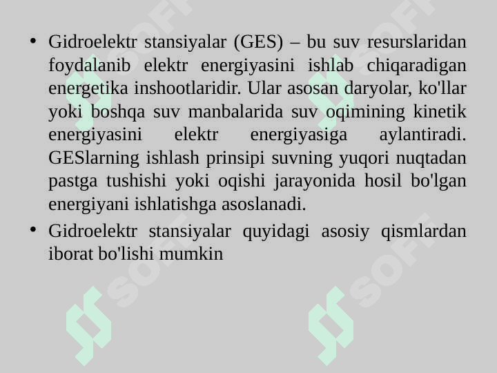 GIDROELEKTR STANSIYALAR HAQIDA UMUMIY MALUMOT 3