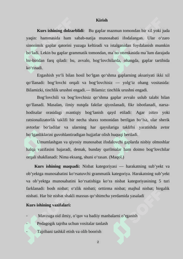 SODDA VA QO’SHMA GAPLAR NAZARYALARI TAHLILI 2