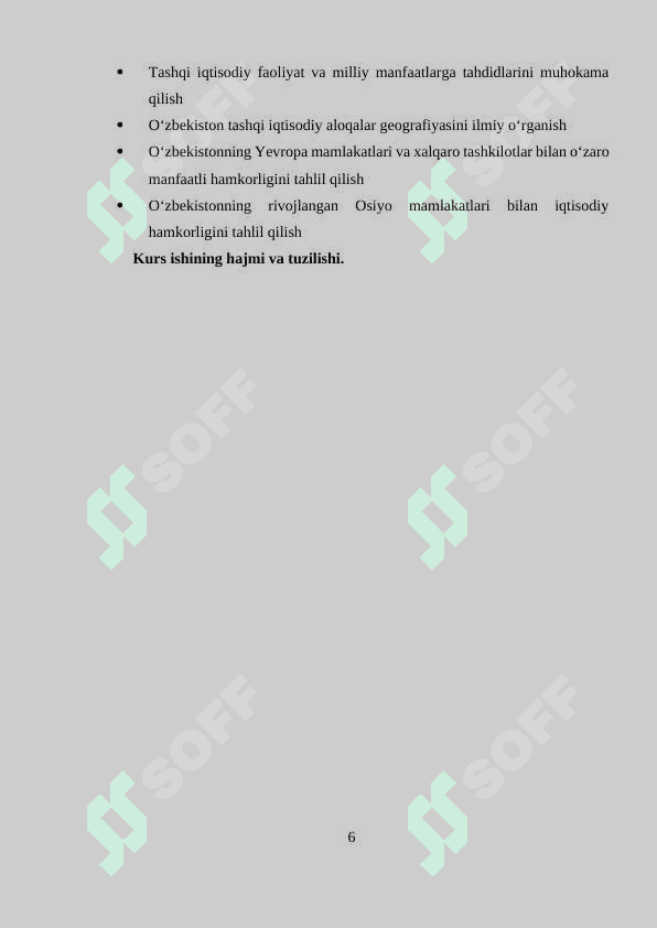 Kurs ish 6