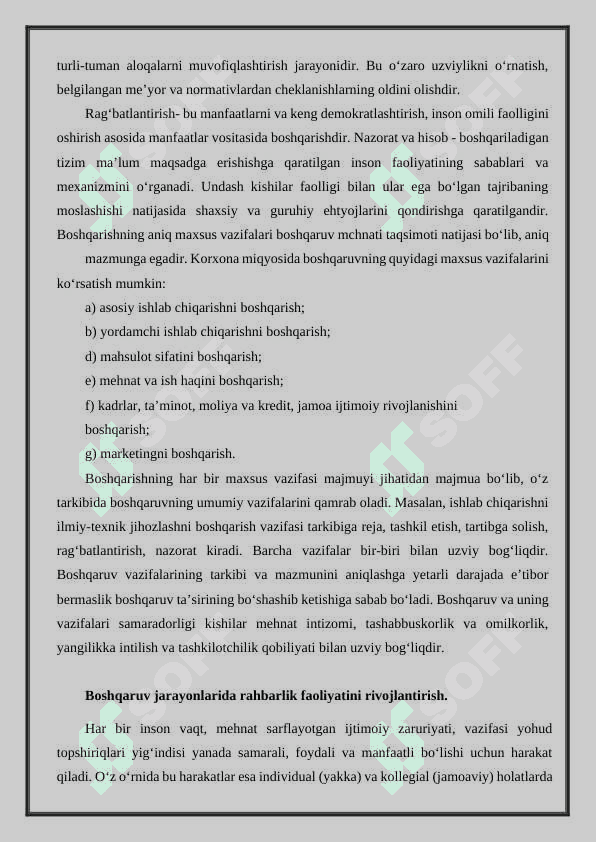 FAOLIYATNI YAXSHILASHGA RAHBARLIK QILISH 4