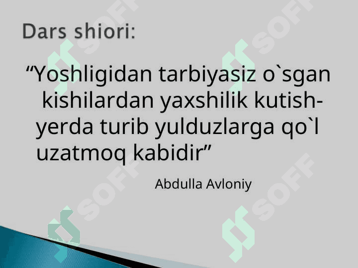 Tarbiya fani ochiq dars 2