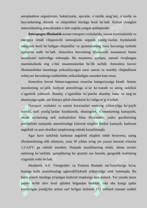 Atmosfera havosini muhofaza qilish 4