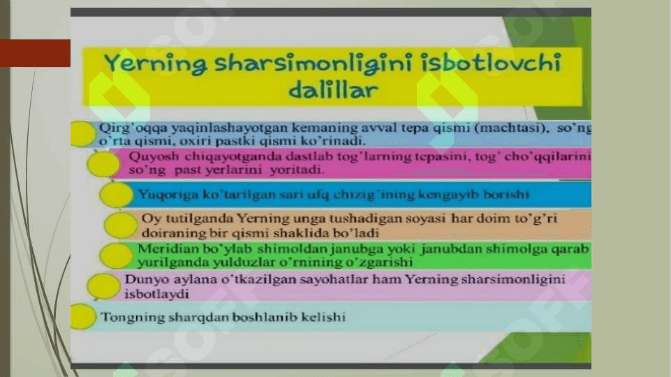 Yerning shakli va harakatlari - Ернинг шакли ва ҳаракатлари 7