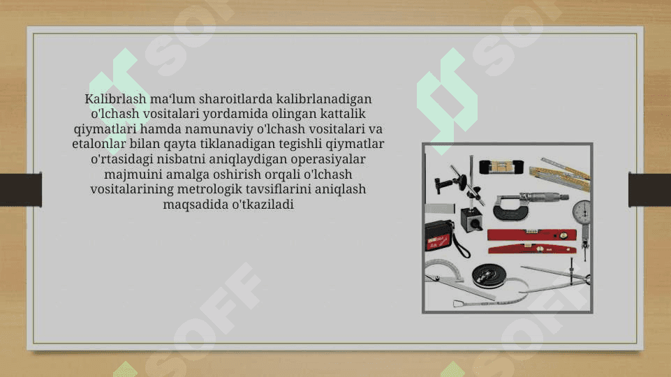 MAVZU:O’LCHOV VOSITALARINI KALIBRLASHDAN OTKAZISH(QURITISH SHKAFI 4